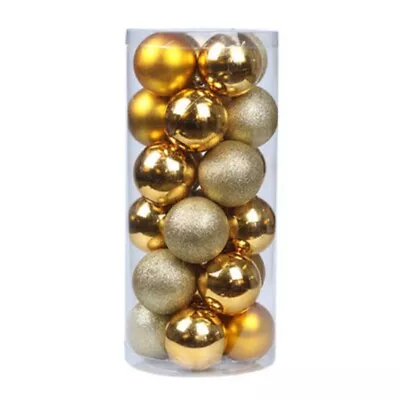 24Pcs Christmas Tree Baubles Xmas Balls Decorations Hanging Home Party Ornaments • $10.44