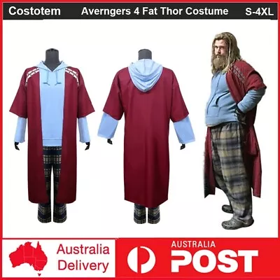 Avengers 4 Endgame Fat Thor Outfit Cosplay Costume Halloween Adult Male Suit • $85.99