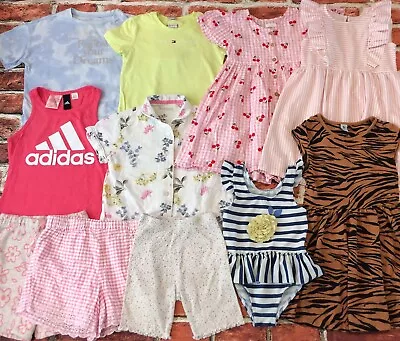 Girls Clothes Bundle 4-5 Years Tops Shorts Swimwear Tommy Adidas Next Etc • £18