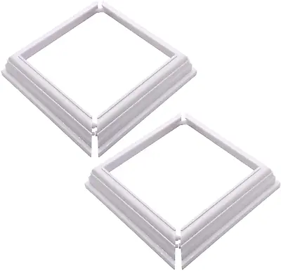 True 4 * 4Inch 2 Packs Split Style Vinyl Fence Post Skirt/White Color PVC Post  • $16.99