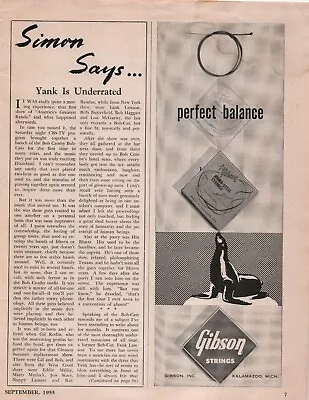 $12 • Buy 1955 Gibson Guitar Strings Seal Kalamazoo Mich Vintage Print Ad