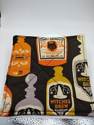 6142 Magical Print Cotton Pot Holders Approx 7  Sq Kitchen Magic Witches Potions • £15.41