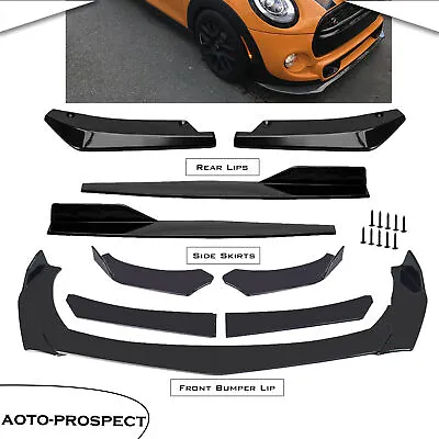 Glossy Black Front Bumper Lip Splitter Lower Spoiler Body Kit For Mini Cooper • $39.99