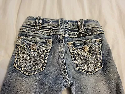 Cowgirl Tuff Co.  Girl's 6 Jazzy 2 Sequin Pocket Denim Jeans 21  Inseam • $29.99