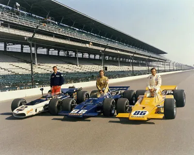 Indianapolis 500 Pole BOBBY UNSER MARK DONOHUE PETER REVSON Glossy  8x10 Photo • $5.99