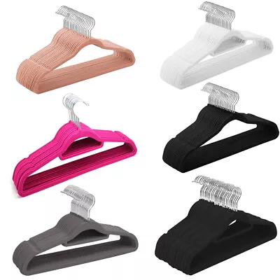 20X Home Non-Slip Velvet Clothing Hangers Heavy Weight For Wet And Dry Clothing • $10.99