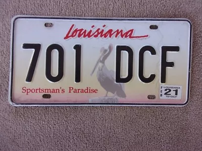 2021 Louisiana Pelican License Plate 701 DCF • $9