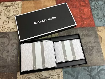 Michael Kors Mens Billfold 3 In 1 Wallet Set Gift Box New • $47