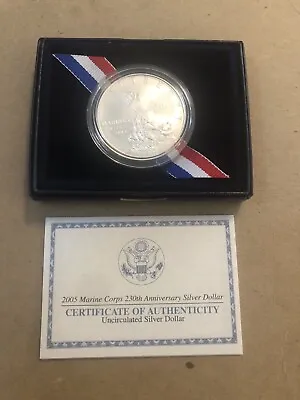 2005 Marine Corps 230th Anniversary Silver Dollar-Uncirculated • $79.95