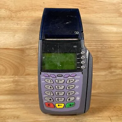 VeriFone VX510 Omni 5100 Gray/Purple Credit Card Machine Terminal Printer/Swiper • $7.35