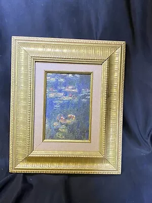 FRAMED 8 X 10 MONET LES NYMPHEAS REFLECTS VERTS HIGH QUALITY TEXTURED PRINT • $99.99