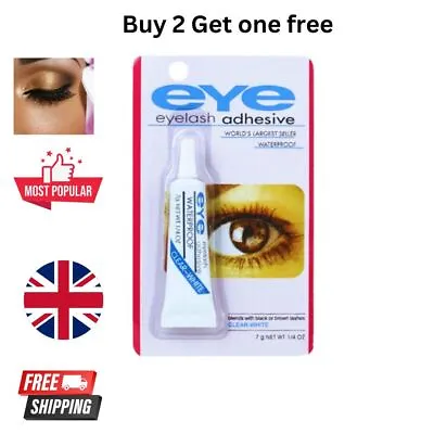2+ 1 Pack False Eyelash Glue Strip Lash 7g Strong Adhesive Waterproof Clear/Dark • £2.99