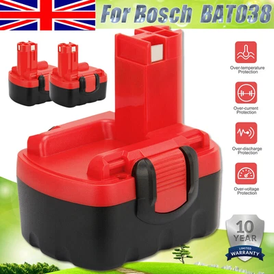 £13.39 • Buy 2X For Bosch 14.4V 4.8Ah Battery BAT038 BAT040 BAT140 2607335533 PSR1440 GDS GSR