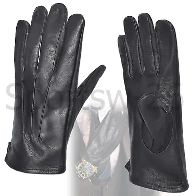 Men Fashion Leather Warm Soft Driving Gloves - Racing Driving Gloves • £9.95