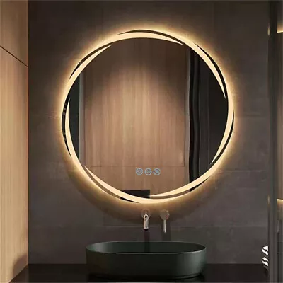 LUVODI Anti-fog LED Bathroom Mirror Circle Backlit HD Vanity Mirror Shatterproof • $159.93