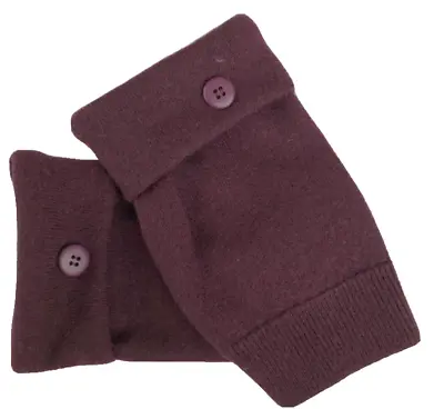 Fingerless Gloves Purple 100% Merino Wool One Size S M L MITTENS ARM WARMERS • $28.49