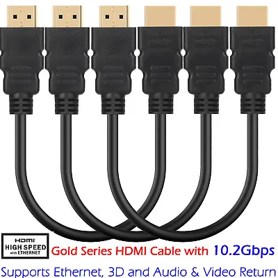 $10.31 • Buy [1-10 LOT]0.5M 1M HDMI Cable V1.4 Ultra HD 4K 2160p 1080p 3D High Speed Ethernet