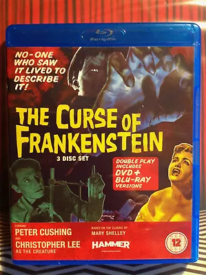 THE CURSE OF FRANKENSTEIN (Blu-ray & DVD) 3-Disc. Hammer HORROR • £4.85