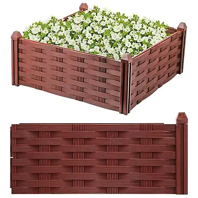 £12.90 • Buy Raised Garden Flower Bed Planter Plant Pot Window Vegetable Herb Box Tray Frame