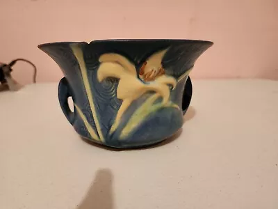 Vintage Roseville Pottery Lily Blue Vase 470-5 • $18