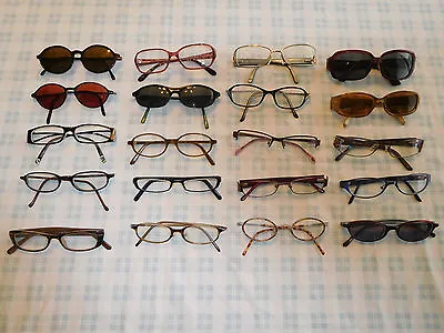 Lot 20 Colorful Eyeglasses Sunglasses Frame Women's Izod Escada Fossil Furla 8 • $34.49