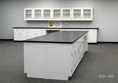 12' X 4' Fisher American Laboratory Island Cabinet Group  W / Tops / E2-642 • $9360