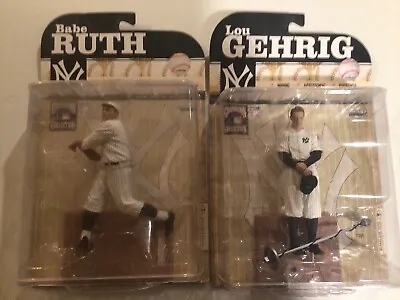 McFarlane Cooperstown Collection NY Yankees Lou Gehrig Babe Ruth Figure Unopened • $49.95