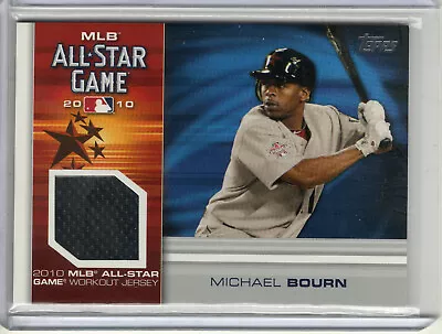 2010 Topps Update All Star Game Michael Bourn Workout-jersey Relic #asmbo • $0.99