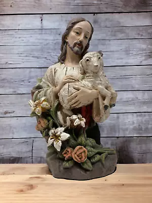 Vintage Jesus Holding Lamb Statue Roman Inc 2004 • $24.99
