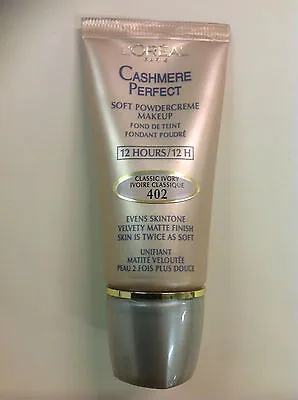 L'Oreal Cashmere Perfect Soft PowderCreme Foundation CLASSIC IVORY #402 NEW • £27.96