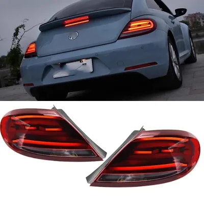 Red LED Turn Signal Tail Lights For VW Beetle 2013-2019 Sequential Rear Lamps • $498