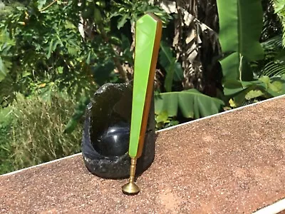 Vintage Pearlescent Green Bakelite And Celluloid Custom Tobacco Pipe Tamper • $21.50