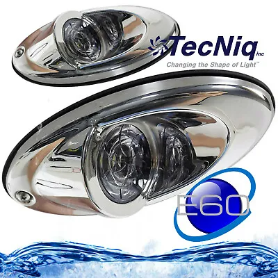 1 PAIR Marine Boat LED Recessed Mount High Output Docking Light 2000 Lumens Each • $202.23