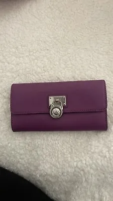 Michael Kors Women Jet Set Travel  Wallet Clutch In Purple • $25