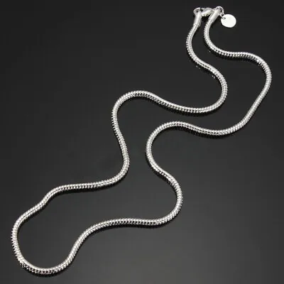 3mm 925 SOLID STERLING SILVER SNAKE CHAIN NECKLACE INCH SIZES HOT 16/18/20/24  • £4.99