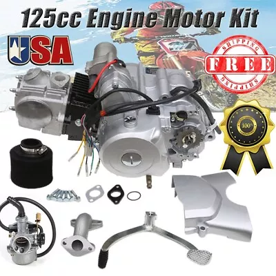 4 Stroke 125cc Engine Motor Kit Semi Auto For ATV Quad Go Kart 70cc 110cc 125cc • $389.38