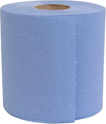 Blue Rolls CentreFeed 2Ply Hand Towels Wipe 150m Roll BULK HEAVY DUTY 1 To 6 Pk • £6.99