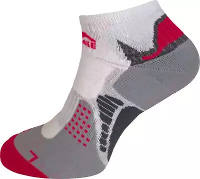 More Mile Unisex San Diego Running Socks Training Lightweight Breathable - White • £2.90