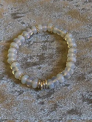 Smooth Moonstones With Links Of London Link/Effervescence Beads Bracelet. • £16.50