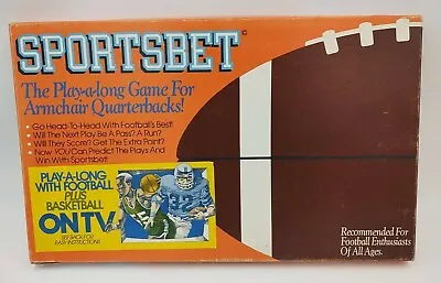 Sportsbet Play Along Board Game NFL Football NBA Basketball Vintage RARE 1987 • $24.99