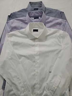 Proper Cloth Men Shirt  Size 16.5 Button Up Long Sleeve Lot Of 3 • $55