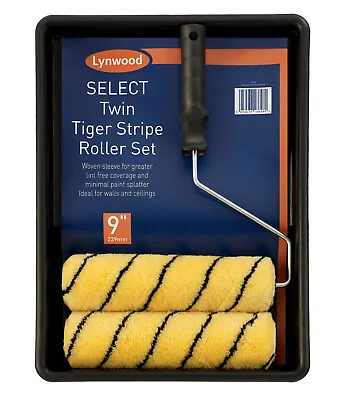 £6.95 • Buy Tiger 9  Paint Roller Set Complete Decorating Kit With 2 Sleeves Tray Roller