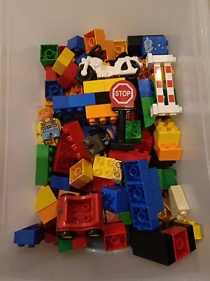 Bulk Lot  Of  Duplo LEGO Blocks Figures & Vehicles  • $30