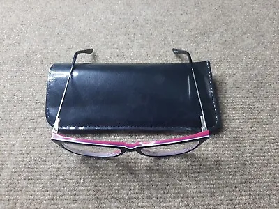 Kids Glasses Frames Y106 Black Pink Full Rim 47-14-135 - New With Case • $12.65