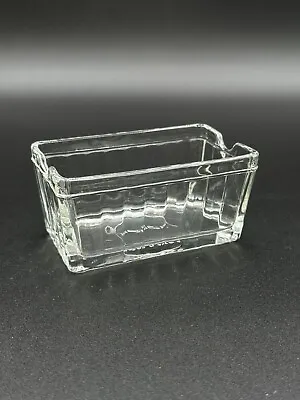 Vintage Anchor Hocking Clear Ribbed Glass Sugar Packet Caddy Or Condiment Tray • $6.99
