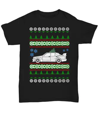 Mercedes 190E 2.5 Evo Cosworth Ugly Christmas Sweater V3 - Unisex Tee • $24