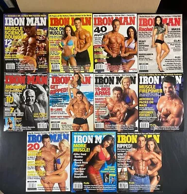 IRON MAN Body Building Muscle Magazine 11 Issue LOT From 2006 • $49.95