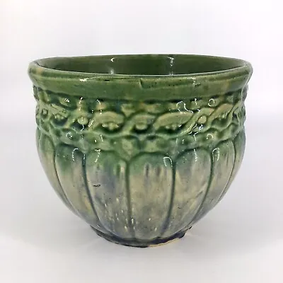 Brush McCoy Jardiniere Blended Majolica Art Pottery Green Blue Planter Vintage • $89.99