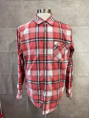 Mossimo Supply Co. Men's Plaid Button Front Shirt Long Sleeve Size XL • $12.99