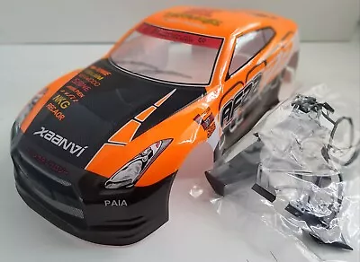 £18.99 • Buy 1/10 RC Car 190mm On Road Drift Nissan GT R35 Body Shell Orange